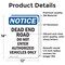 Signmission Dead End Road Do Not Enter Authorized OSHA Notice Sign, Vinyl Decal, 12in W x 18in L, 2PK OS-2PACK-NS-D-1218-V-10946 - alternate 5